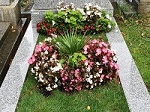 Grabpflege Zentralfriedhof Wien Beispiel mit Blumen